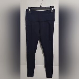 Velocity Womens Fleece Lined Serena Leggings Navy Size Small